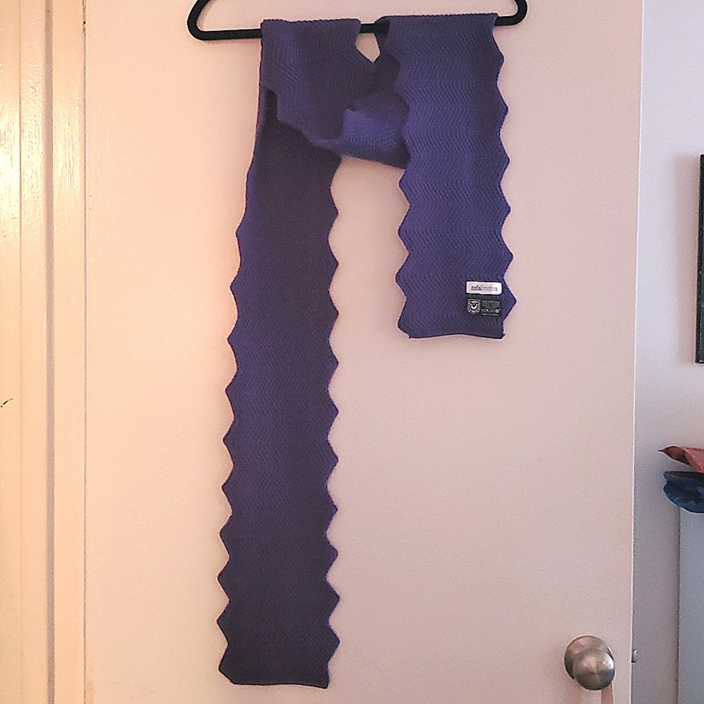 Zig Zag Purple Knitted scarf from MFA Boston shop